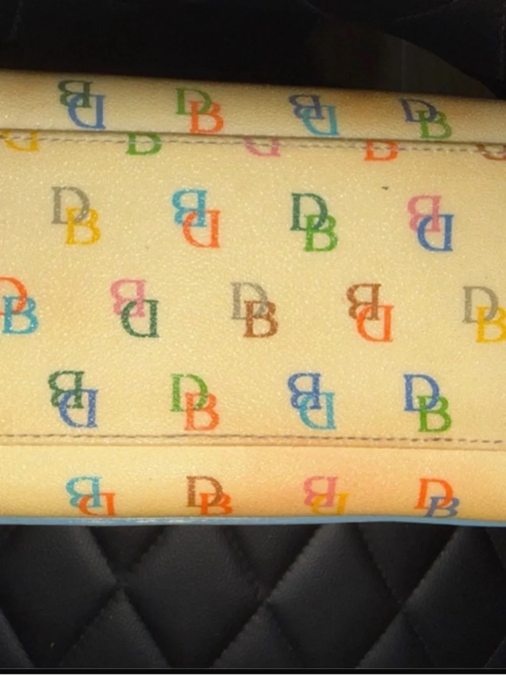 Dooney & Bourke Vintage “It” Y2K Multicolor DB Logo Satchel Top Handle